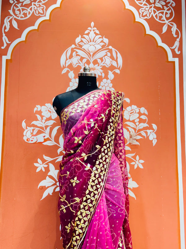 ROYAL GEORGETTE KACHI PATTI SAREE