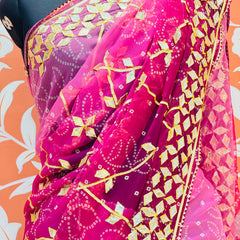 ROYAL GEORGETTE KACHI PATTI SAREE