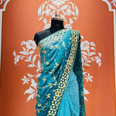 ROYAL GEORGETTE KACHI PATTI SAREE