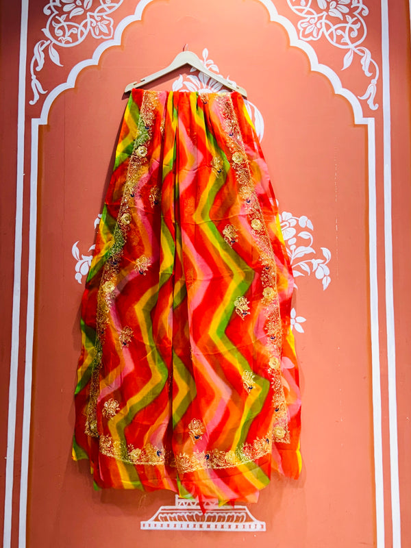 ROYAL GEORGETTE KACHI PATTI SAREE