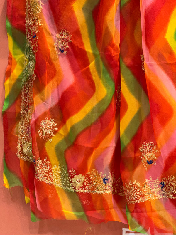 ROYAL GEORGETTE KACHI PATTI SAREE