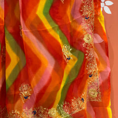 ROYAL GEORGETTE KACHI PATTI SAREE