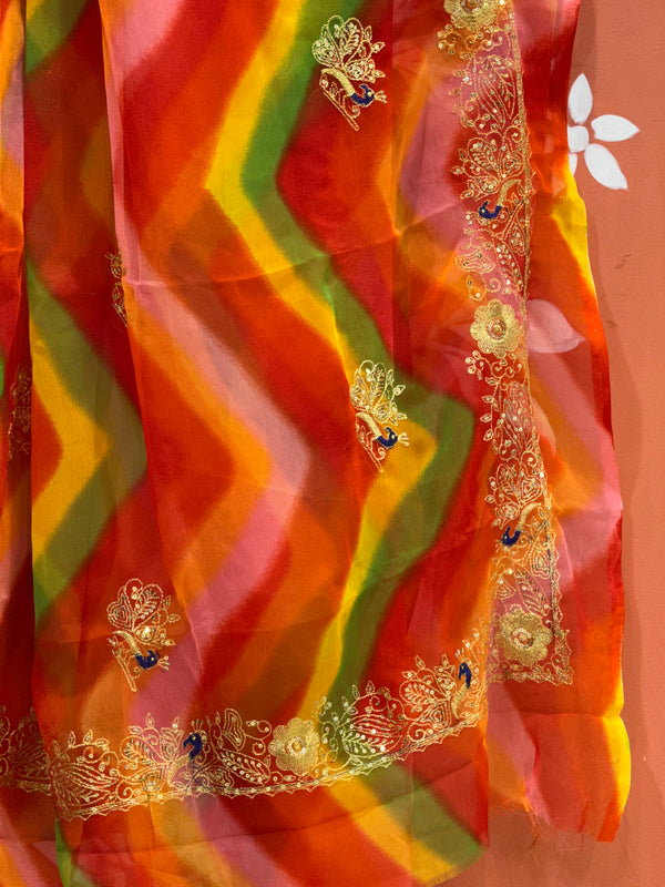 ROYAL GEORGETTE KACHI PATTI SAREE