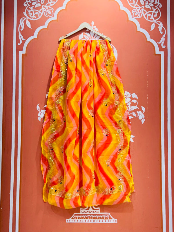 ROYAL GEORGETTE KACHI PATTI SAREE