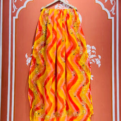 DARBARI GEORGETTE LEHERIYA SAREE