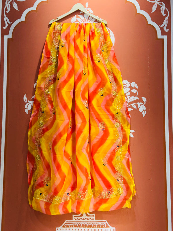 ROYAL GEORGETTE KACHI PATTI SAREE