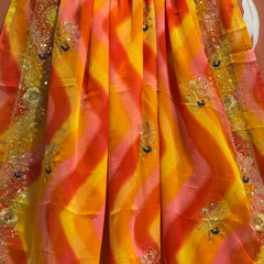 ROYAL GEORGETTE KACHI PATTI SAREE