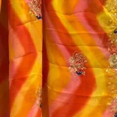 ROYAL GEORGETTE KACHI PATTI SAREE
