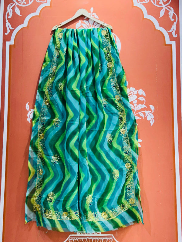 DARBARI GEORGETTE LEHERIYA SAREE