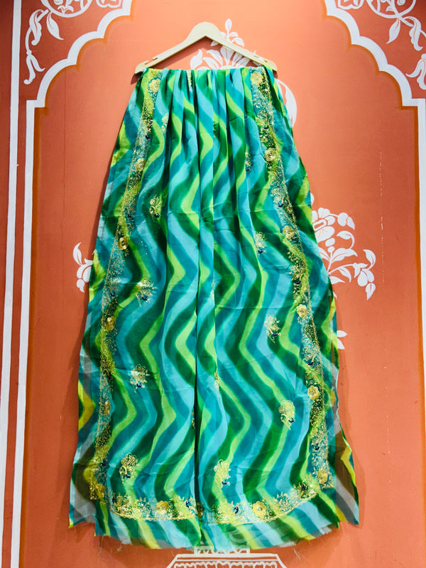 DARBARI GEORGETTE LEHERIYA SAREE