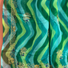 ROYAL GEORGETTE KACHI PATTI SAREE
