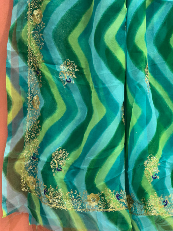 ROYAL GEORGETTE KACHI PATTI SAREE