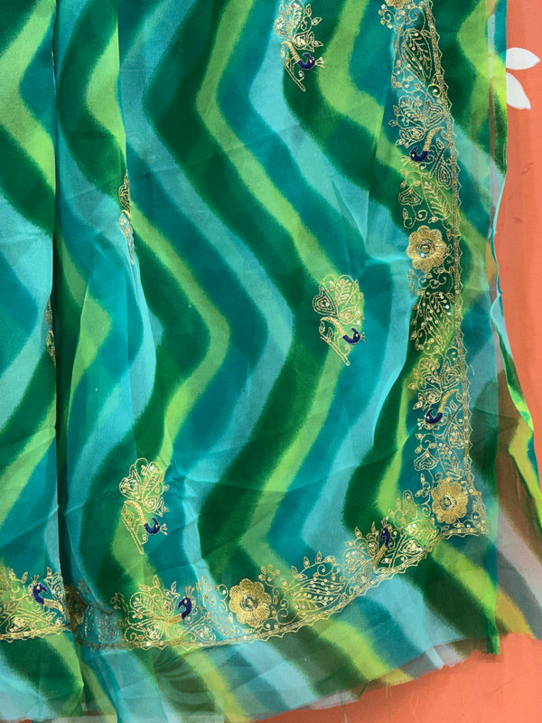 ROYAL GEORGETTE KACHI PATTI SAREE