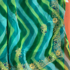 DARBARI GEORGETTE LEHERIYA SAREE