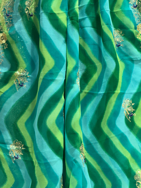 ROYAL GEORGETTE KACHI PATTI SAREE