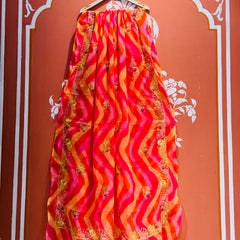 DARBARI GEORGETTE LEHERIYA SAREE