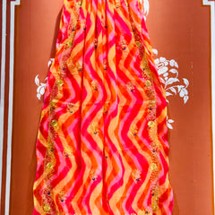 ROYAL GEORGETTE KACHI PATTI SAREE
