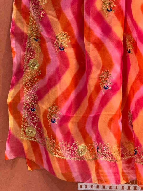 ROYAL GEORGETTE KACHI PATTI SAREE