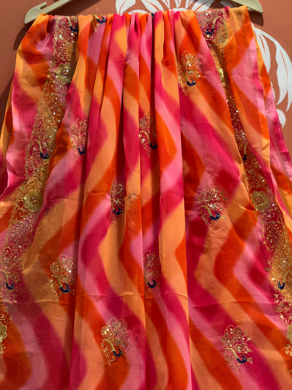 ROYAL GEORGETTE KACHI PATTI SAREE