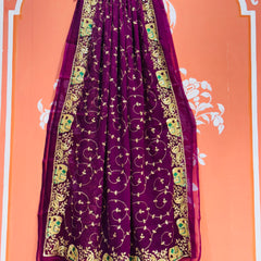 DARBARI GEORGETTE LEHERIYA SAREE