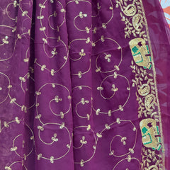 DARBARI GEORGETTE LEHERIYA SAREE