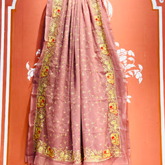 DARBARI GEORGETTE LEHERIYA SAREE