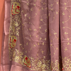 DARBARI GEORGETTE LEHERIYA SAREE