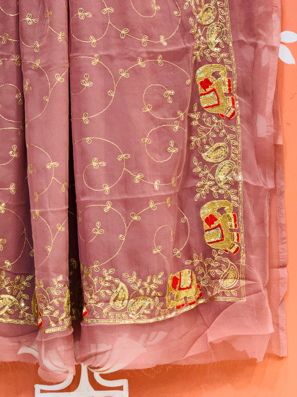 DARBARI GEORGETTE LEHERIYA SAREE