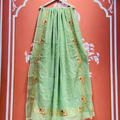 DARBARI GEORGETTE LEHERIYA SAREE