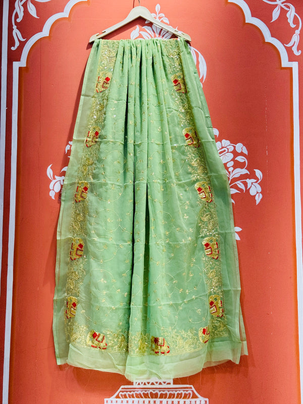DARBARI GEORGETTE LEHERIYA SAREE