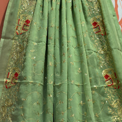 DARBARI GEORGETTE LEHERIYA SAREE