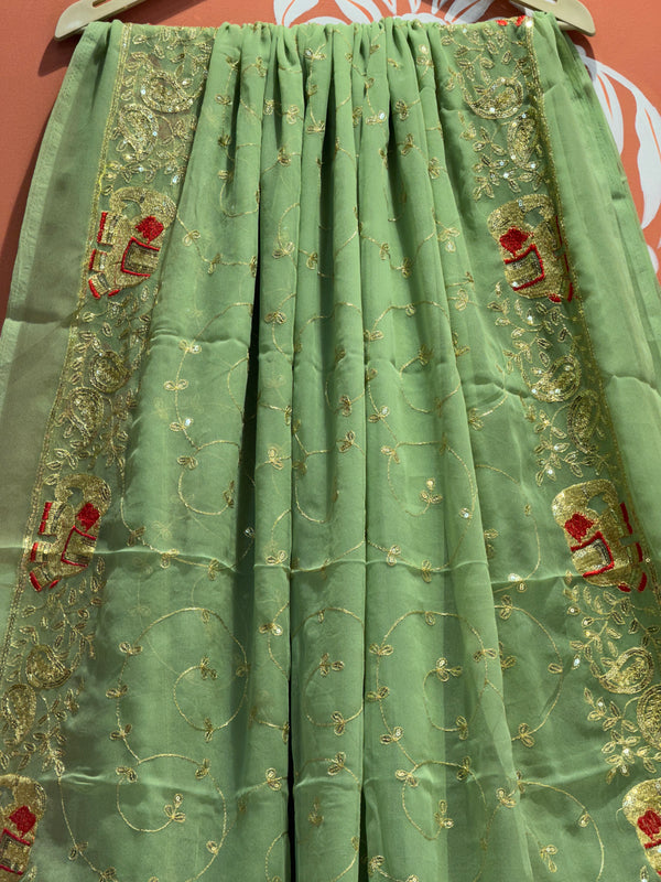 DARBARI GEORGETTE LEHERIYA SAREE
