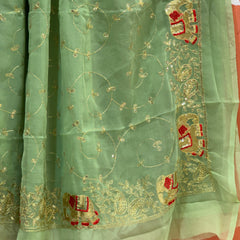DARBARI GEORGETTE LEHERIYA SAREE