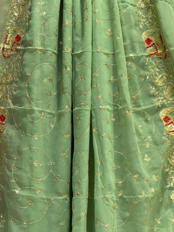 DARBARI GEORGETTE LEHERIYA SAREE