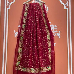 DARBARI GEORGETTE LEHERIYA SAREE
