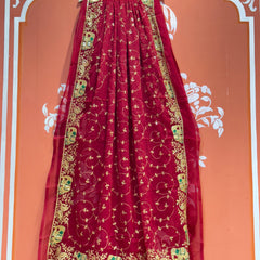 DARBARI GEORGETTE LEHERIYA SAREE