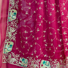 DARBARI GEORGETTE LEHERIYA SAREE