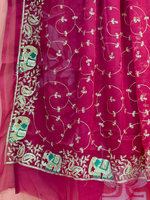 DARBARI GEORGETTE LEHERIYA SAREE