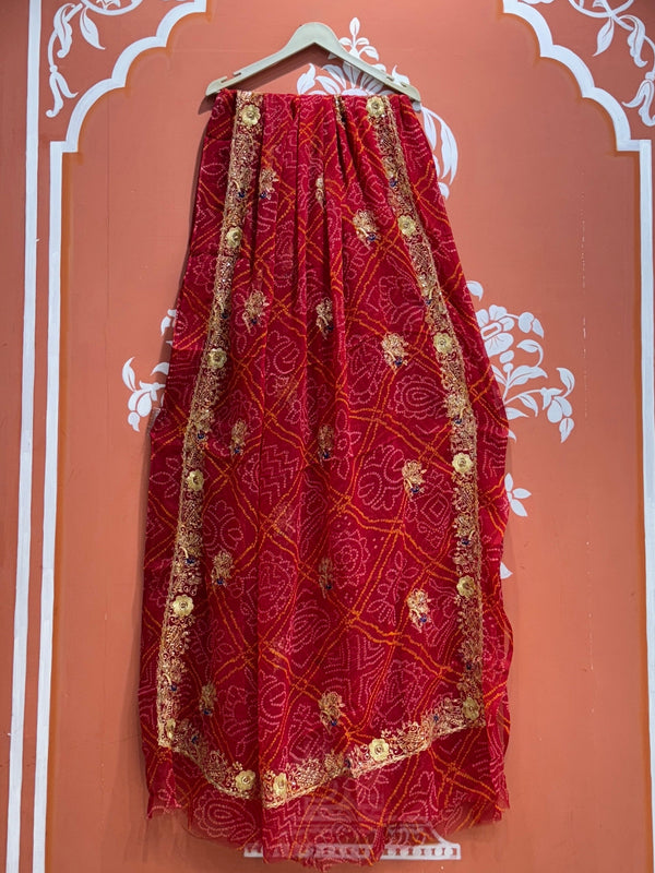 DARBARI GEORGETTE LEHERIYA SAREE