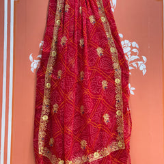 DARBARI GEORGETTE LEHERIYA SAREE