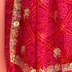 DARBARI GEORGETTE LEHERIYA SAREE