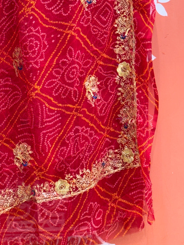 DARBARI GEORGETTE LEHERIYA SAREE