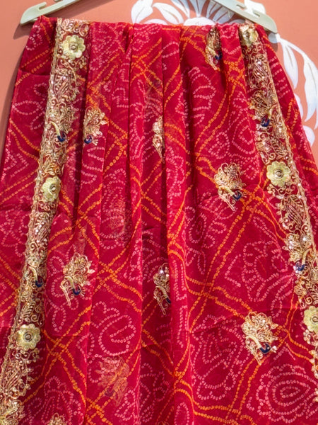 DARBARI GEORGETTE LEHERIYA SAREE
