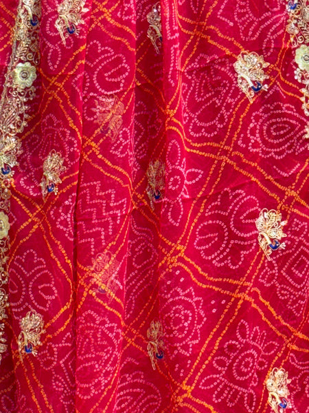 DARBARI GEORGETTE LEHERIYA SAREE