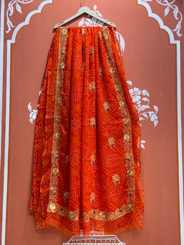 DARBARI GEORGETTE LEHERIYA SAREE