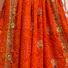 DARBARI GEORGETTE LEHERIYA SAREE