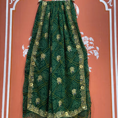 DARBARI GEORGETTE LEHERIYA SAREE
