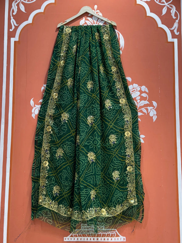 DARBARI GEORGETTE LEHERIYA SAREE