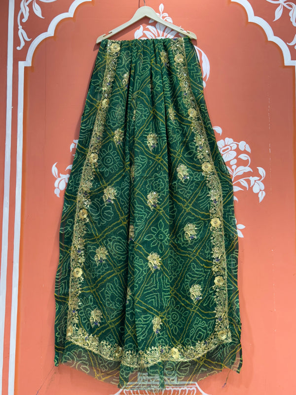 DARBARI GEORGETTE LEHERIYA SAREE