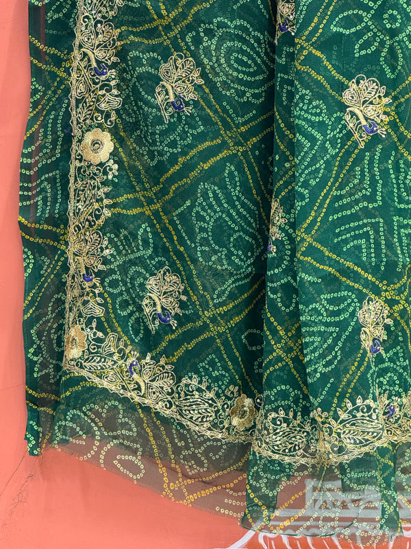 DARBARI GEORGETTE LEHERIYA SAREE